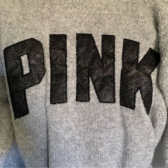 Victoria’s Secret PINK Hooded Sherpa lined Robe M/L - Picture 5 of 12